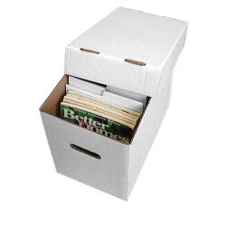 White corrugated cardboard Magazine